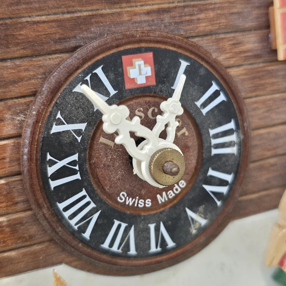 Lötscher Swiss Cuckoo Clock Goats At Play Miller’s Chalet Style Vintage Untested